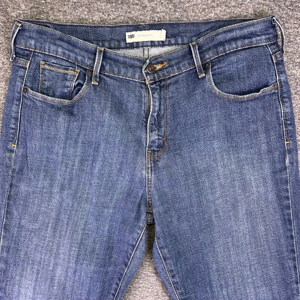 Levis 515 Jeans Womens Size 12 Long Dark Wash‎ Bootcut Stretch Denim Embellished